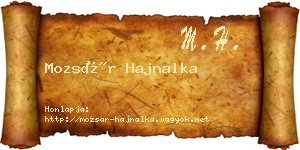 Mozsár Hajnalka névjegykártya