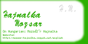 hajnalka mozsar business card